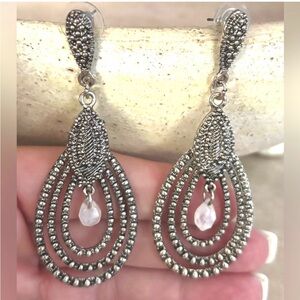3” Drop Silver Earrings. New. Lightweight.